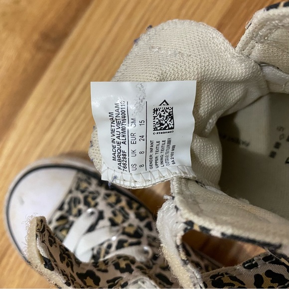 CONVERSE Chuck Taylor All Star Leopard Sneaker | Toddler size 8 - Picture 6 of 6